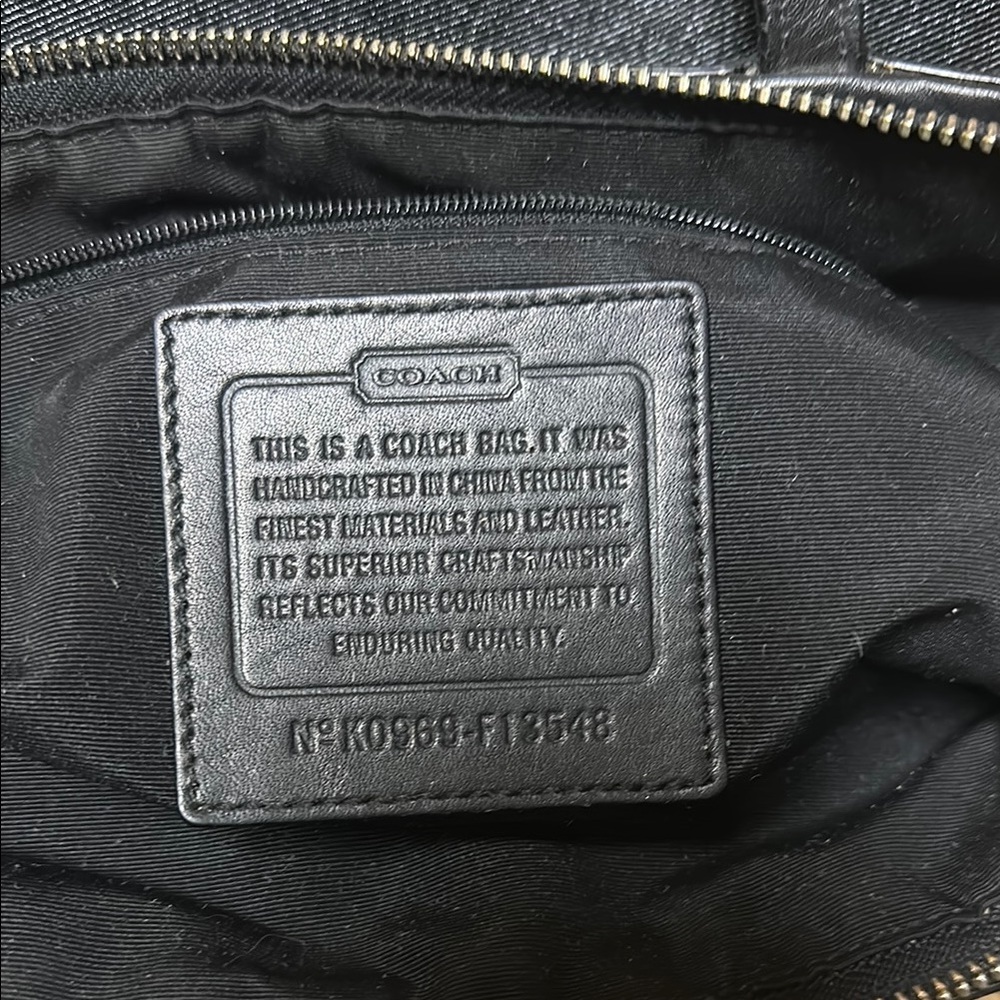 Coach Black and Gray Signature Shoulder Bag - Picture 4 of 8